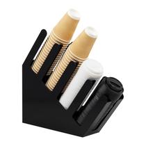 Dispensador de tampas Mind Reader 4ACUPHOLD-BLK Countertop 4 compartimentos