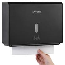 Dispensador de toalhas de papel de parede anydry Black 200 folhas
