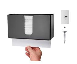 Dispensador de toalhas de papel IEEK para montagem em parede acrílico preto Dispensador de toalhas de papel IEEK para montagem em parede acrílico preto
