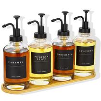 Dispensador de xarope de café HHSME Garrafa de vidro 500mL com bomba Dispensador de xarope de café HHSME Garrafa de vidro 500mL com bomba