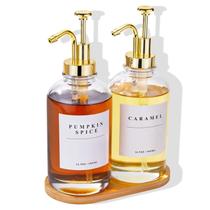 Dispensador de xarope de café HHSME Glass 500 mL com bomba, pacote com 2 unidades