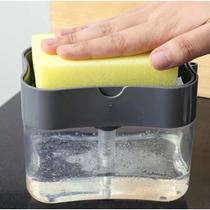 Dispensador Detergente Suporte Pia Esponja Sabão Bucha Limpeza Louça Cozinha Caixa Talheres Panela
