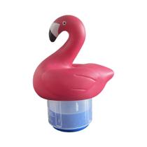 Dispensador Flutuante De Cloro PVC Flamingo, Acessório Purificador De Água Para Piscina