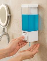 Dispensador Porta Álcool Gel Parede Simples Branco