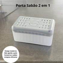Dispensador Suporte Porta Sabão 2 em 1 Multifuncional C/ Rolos Lavar Roupa