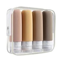 Dispensadores De Gel De Shampoo De Sabão De Viagem De Silicone Portátil 4pcs Recipientes De Tamanho