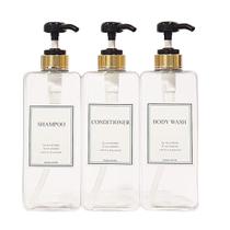Dispensadores de shampoo e condicionador HARRA HOME 800mL, conjunto de 3 Dispensadores de shampoo e condicionador HARRA HOME 800mL, conjunto de 3