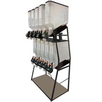 Dispenser 10 Módulos 35 Litros Armazenamento Ração Grãos Cereais 2 Geração Preto Plast Penser Dispenser 10 Módulos 35 Litros Armazenamento Ração Grãos Cereais 2 Geração Preto Plast Penser