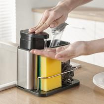 Dispenser 3 em 1 Inox Porta Detergente e Esponja Organização de Pia Cozinha " Envio Imediato "