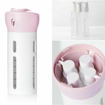 Dispenser 4 em 1 Portatil Kit Viagem Shampoo Creme 30ml