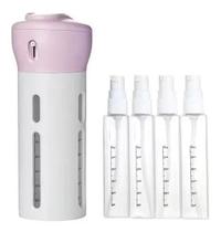 Dispenser 4X1 Pote Viagem Mala Shampoo Líquido Sabonete ROSA - Online