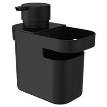 Dispenser 650ml Detergente Sabão Inteligente Multiuso com Porta Esponja Produtos Embutido Acessórios Limpeza Organizador de Pia