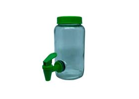 Dispenser 800 ml, vidro torneira e tampa verde - GIGANTE DO ABC Dispenser 800 ml, vidro torneira e tampa verde - GIGANTE DO ABC