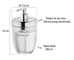 Dispenser alcool gel - 250ml - 1 unidade Dispenser alcool gel - 250ml - 1 unidade