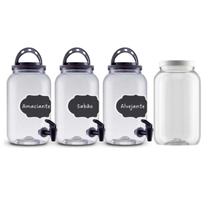 Dispenser Amaciante Sabão Liquido Alvejante Bebidas 3,6l 4un