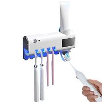 Dispenser Automático de Pasta e Esterilizador de Escova com Luz UV Suporte Antibacteriano