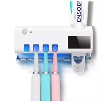 Dispenser Automático Pasta De Dente Suporte De Escovas Uv Cor Branco