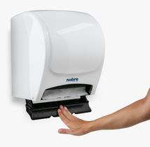 Dispenser C/Alavanca Para Papel Toalha Bobina Branco/Preto Nobre GOEDERT Dispenser C/Alavanca Para Papel Toalha Bobina Branco/Preto Nobre GOEDERT