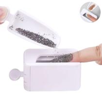 Dispenser Coletor De Glitter Decoração De Unhas C/ Funil