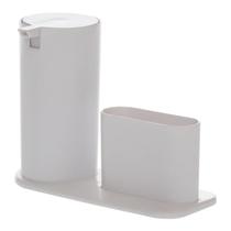 Dispenser Com Porta Esponja Redondo Plus Branco Paramount Dispenser Com Porta Esponja Redondo Plus Branco Paramount