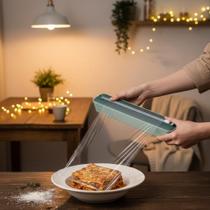 Dispenser Cortador Filme PVC Sortido Transparente Plástico Manual Fácil Uso para Cozinha e Armazenamento Dispenser Cortador Filme PVC Sortido Transparente Plástico Manual Fácil Uso para Cozinha e Armazenamento