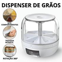 Dispenser De Alimentos Giratório Dispensador De Arroz Rotativo Organizador De Grãos Cozinha Casa Dispenser De Alimentos Giratório Dispensador De Arroz Rotativo Organizador De Grãos Cozinha Casa