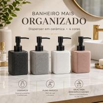 Dispenser De Banheiro Em Cerâmica Porta Sabonete Líquido 4 Cores Dispenser De Banheiro Em Cerâmica Porta Sabonete Líquido 4 Cores