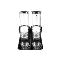 Dispenser De Cereais 3 L Duplo Preto Organiz - Ke Home Dispenser De Cereais 3 L Duplo Preto Organiz - Ke Home