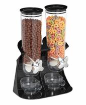 Dispenser de Cereal Duplo 3L em Acrílico com 2 Xícaras 200ml