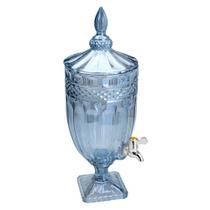 Dispenser de Cristal C/Pé Brandon Azul 4L