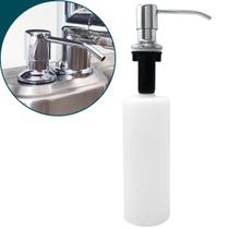 Dispenser de Detergente Cromado Inox 304 Porta Detergente de Embutir Embutir 350ml Bancada Cozinha Cuba Sabonete Liquido Dispenser de Detergente Cromado Inox 304 Porta Detergente de Embutir Embutir 350ml Bancada Cozinha Cuba Sabonete Liquido