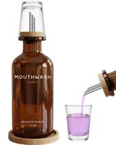 Dispenser de Enxaguante Bucal Brighter Barns em Vidro Âmbar 355 ml Dispenser de Enxaguante Bucal Brighter Barns em Vidro Âmbar 355 ml