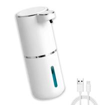 Dispenser de Espuma Automatico Locao Sabao Alcool Gel Recarregavel USB Sensor de Proximidade Higienico Pratico