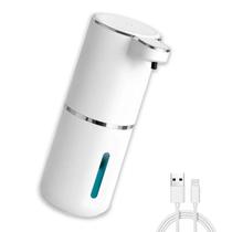 Dispenser de Espuma Automatico Sabao Alcool Gel Locao Recarregavel USB Sensor de Proximidade Higienico Pratico