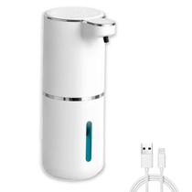 Dispenser de Espuma Automatico Sabao Locao Alcool Gel Recarregavel USB Sensor de Proximidade Pratico Higienico