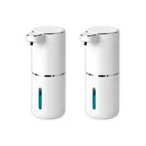 Dispenser de Espuma USB Automatico Kit 2 Uni Sabao Alcool Gel Locao Recarregavel Sensor de Proximidade Pratico Higienico