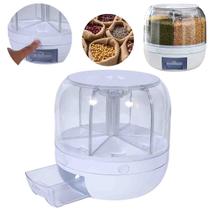 Dispenser De Grãos Cereais Arroz Combo 6 Divisões Giratório Dispenser De Grãos Cereais Arroz Combo 6 Divisões Giratório