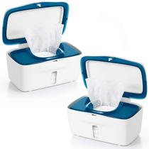 Dispenser de Lenços Umedecidos OXO Tot Perfect Pull Marinho - Conjunto com 2
