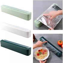 Dispenser de Papel Filme Manteiga Alumínio Suporte Toalha Triplo Dispensador Com Ventosa Cozinha Embalagem Reutilizar