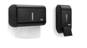 Dispenser de papel toalha + dispenser de sabonete/álcool em gel- preto Premisse