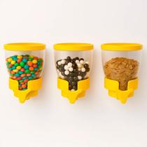 Dispenser de Parede para Cereais Grãos e Ração com Dosador e Tampa 1,4L