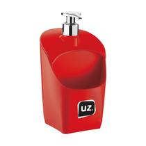 Dispenser De Pia Porta Detergente E Esponja Vermelho Uz367