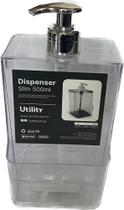 Dispenser de pia SLIM para detergente 500ml COR Cristal Acrílico - UTILITY