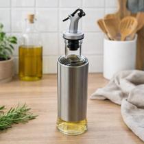 Dispenser De Temperos 300ml Vidro Com Acabamento Em Inox Dispenser De Temperos 300ml Vidro Com Acabamento Em Inox