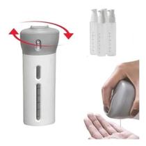 Dispenser de Viagem 4 em 1 Pote Shampoo Sabonete ABS Cinza Shopmix