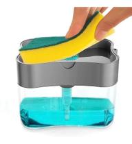 Dispenser Detergente 2 Em 1 Esponja P/ Lavar Louças Prático - G.I STORE COZINHA