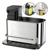 Dispenser Detergente Cozinha Inox Suporte Porta Talheres Dispenser Detergente Cozinha Inox Suporte Porta Talheres