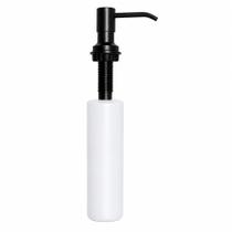 Dispenser Detergente Embutido Pia Cozinha Banheiro 500ml Preto Fosco Inox 304 Luxo