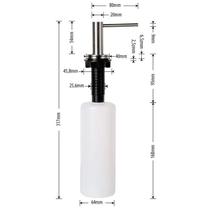 Dispenser Detergente Escovado Porta Sabonete Liquido 500ml - Arell