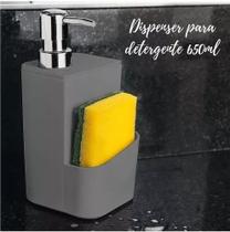 Dispenser Detergente Esponja Porta Detergente Líquido 650 Ml Pia Trium Ou DT500